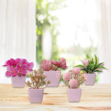 Maxbell 5x Artificial Potted Flowers Faux Flower in Pot for Office Living Room Shelf Style A
