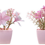 Maxbell 5x Artificial Potted Flowers Faux Flower in Pot for Office Living Room Shelf Style B