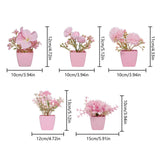 Maxbell 5x Artificial Potted Flowers Faux Flower in Pot for Office Living Room Shelf Style C