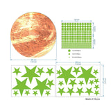 Maxbell Glow in The Dark Stars Sticker Creative Glowing for Room Living Room Bedroom