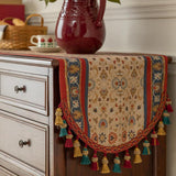 Maxbell Table Runner Retro Decorative Luxury for Thanksgiving Home Party Decorations