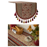 Maxbell Table Runner Retro Decorative Luxury for Thanksgiving Home Party Decorations