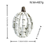 Maxbell Halloween Skeleton Pumpkin Decoration for Living Room Housewarming Fireplace 11.8x11.4x15.7cm