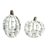 Maxbell Halloween Skeleton Pumpkin Decoration for Living Room Housewarming Fireplace 11.8x11.4x15.7cm