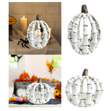 Maxbell Halloween Skeleton Pumpkin Decoration for Living Room Housewarming Fireplace 11.8x11.4x15.7cm