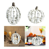 Maxbell Halloween Skeleton Pumpkin Decoration for Living Room Housewarming Fireplace 11.8x11.4x15.7cm