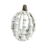 Maxbell Halloween Skeleton Pumpkin Decoration for Living Room Housewarming Fireplace 11.8x11.4x15.7cm