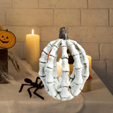 Maxbell Halloween Skeleton Pumpkin Decoration for Living Room Housewarming Fireplace 11.8x11.4x15.7cm