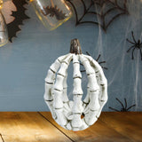 Maxbell Halloween Skeleton Pumpkin Decoration for Living Room Housewarming Fireplace 11.8x11.4x15.7cm