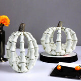 Maxbell Halloween Skeleton Pumpkin Decoration for Living Room Housewarming Fireplace 13.8x13.2x12cm