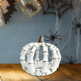 Maxbell Halloween Skeleton Pumpkin Decoration for Living Room Housewarming Fireplace 13.8x13.2x12cm