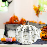 Maxbell Halloween Skeleton Pumpkin Decoration for Living Room Housewarming Fireplace 13.8x13.2x12cm