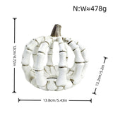 Maxbell Halloween Skeleton Pumpkin Decoration for Living Room Housewarming Fireplace 13.8x13.2x12cm