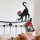 Maxbell Lovely Black Cat Wall Stickers Window Decals for Playroom Festival New Years