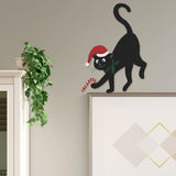 Maxbell Lovely Black Cat Wall Stickers Window Decals for Playroom Festival New Years