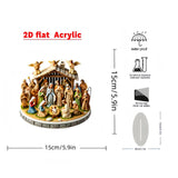 Maxbell 2D Holy Family Decoration Acrylic Art Craft for Office Bookshelf Dining Room