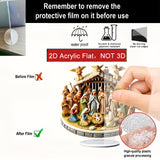 Maxbell 2D Holy Family Decoration Acrylic Art Craft for Office Bookshelf Dining Room