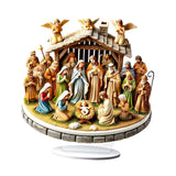 Maxbell 2D Holy Family Decoration Acrylic Art Craft for Office Bookshelf Dining Room
