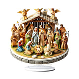 Maxbell 2D Holy Family Decoration Acrylic Art Craft for Office Bookshelf Dining Room