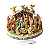Maxbell 2D Holy Family Decoration Acrylic Art Craft for Office Bookshelf Dining Room