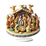 Maxbell 2D Holy Family Decoration Acrylic Art Craft for Office Bookshelf Dining Room