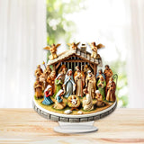 Maxbell 2D Holy Family Decoration Acrylic Art Craft for Office Bookshelf Dining Room