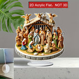 Maxbell 2D Holy Family Decoration Acrylic Art Craft for Office Bookshelf Dining Room