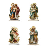 Maxbell 2D Holy Family Decoration Acrylic Art Craft for Home Decor Dining Room Shelf 13.4cmx20cm