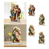 Maxbell 2D Holy Family Decoration Acrylic Art Craft for Home Decor Dining Room Shelf 13.4cmx20cm