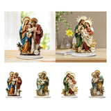Maxbell 2D Holy Family Decoration Acrylic Art Craft for Home Decor Dining Room Shelf 13.4cmx20cm