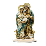 Maxbell 2D Holy Family Decoration Acrylic Art Craft for Home Decor Dining Room Shelf 11.5cmx20cm