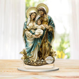 Maxbell 2D Holy Family Decoration Acrylic Art Craft for Home Decor Dining Room Shelf 11.5cmx20cm
