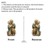 Maxbell 2D Holy Family Decoration Acrylic Art Craft for Home Decor Dining Room Shelf 11.4cmx20cm