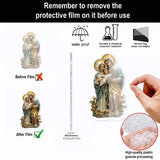 Maxbell 2D Holy Family Decoration Acrylic Art Craft for Home Decor Dining Room Shelf 11.4cmx20cm