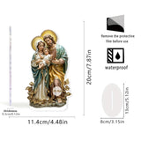 Maxbell 2D Holy Family Decoration Acrylic Art Craft for Home Decor Dining Room Shelf 11.4cmx20cm