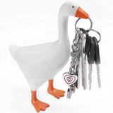 Maxbell Magnetic Goose Key Holder Cute Decorative Goose Statue for Key Storage Table without Base