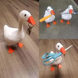 Maxbell Magnetic Goose Key Holder Cute Decorative Goose Statue for Key Storage Table without Base