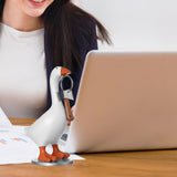 Maxbell Magnetic Goose Key Holder Cute Decorative Goose Statue for Key Storage Table with Base