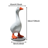Maxbell Magnetic Goose Key Holder Cute Decorative Goose Statue for Key Storage Table with Base