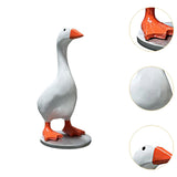 Maxbell Magnetic Goose Key Holder Cute Decorative Goose Statue for Key Storage Table with Base