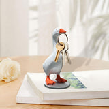 Maxbell Magnetic Goose Key Holder Cute Decorative Goose Statue for Key Storage Table with Base