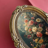 Maxbell Vintage Oval Picture Frame European Baroque for Living Room Table Home