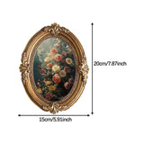 Maxbell Vintage Oval Picture Frame European Baroque for Living Room Table Home