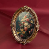 Maxbell Vintage Oval Picture Frame European Baroque for Living Room Table Home
