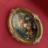 Maxbell Vintage Oval Picture Frame European Baroque for Living Room Table Home