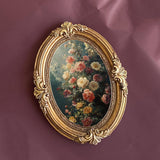 Maxbell Vintage Oval Picture Frame European Baroque for Living Room Table Home