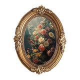 Maxbell Vintage Oval Picture Frame European Baroque for Living Room Table Home