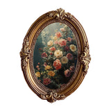 Maxbell Vintage Oval Picture Frame European Baroque for Living Room Table Home