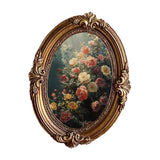 Maxbell Vintage Oval Picture Frame European Baroque for Living Room Table Home
