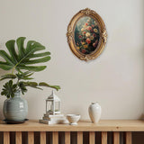 Maxbell Vintage Oval Picture Frame European Baroque for Living Room Table Home